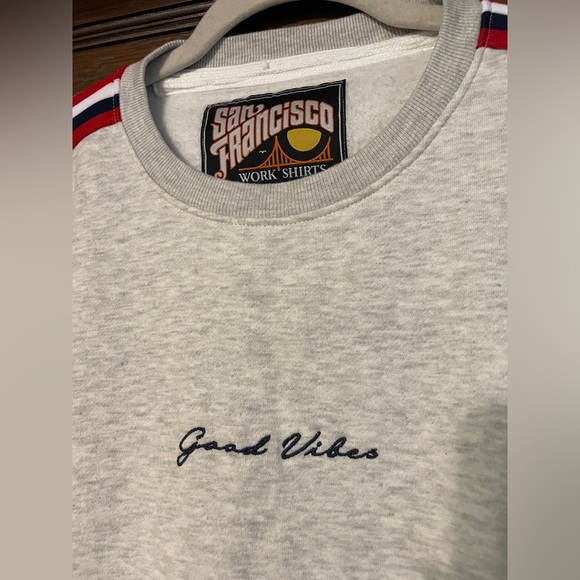 Sam Francisco work shirts good vibes crewneck size L - Picture 3 of 5